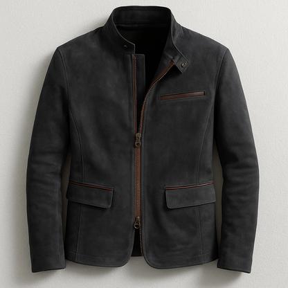 Arturo | Chaqueta de Gamuza con Corte Entallado