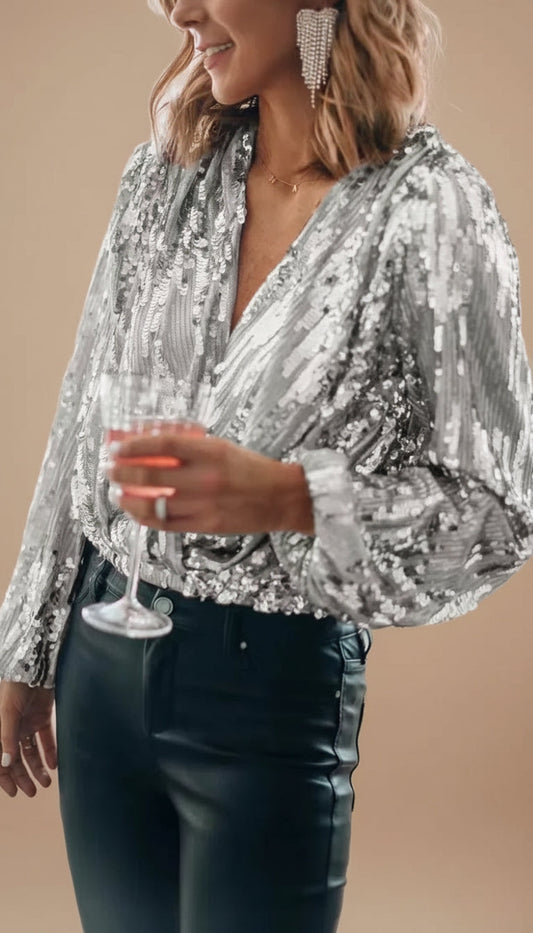 Amara | Blusa con Brillo Elegante