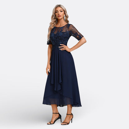 Mariana | Vestido de Encaje con Mangas Cortas