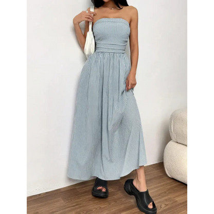 Trelly | Vestido Maxi Tubo Rayas Verano