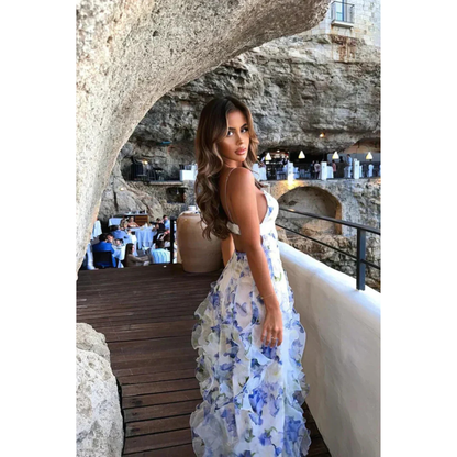 Valentina | Vestido Volantes Floral Vibrante