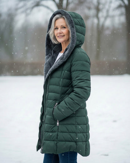 Clara | Abrigo de Invierno con Forro Polar y Silueta en Línea A