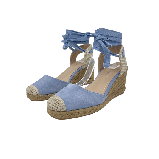 Encarna | Sandalia de Antelina con Lazo y Plataforma de Yute