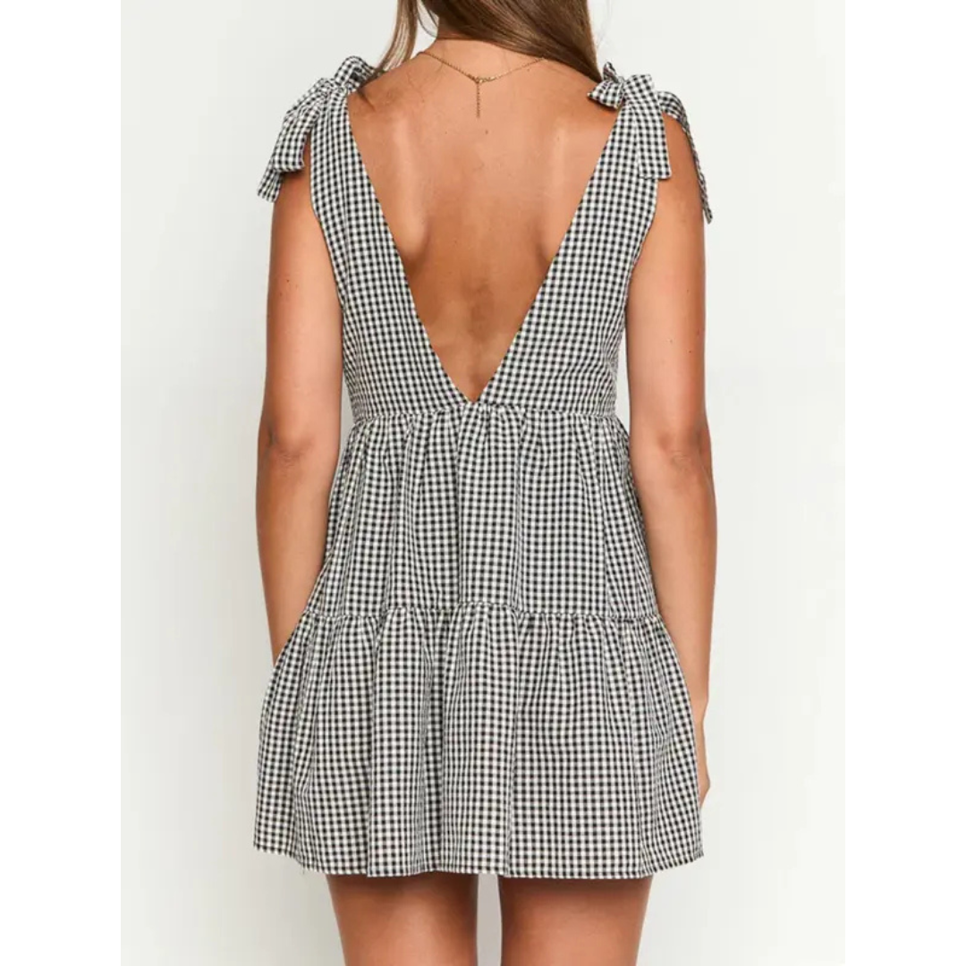 Ligaya | Vestido Verano Sin Mangas Lazo Hombro