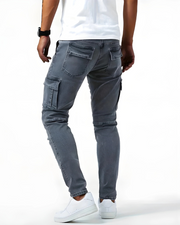 Marino | Pantalones Cargo Elásticos