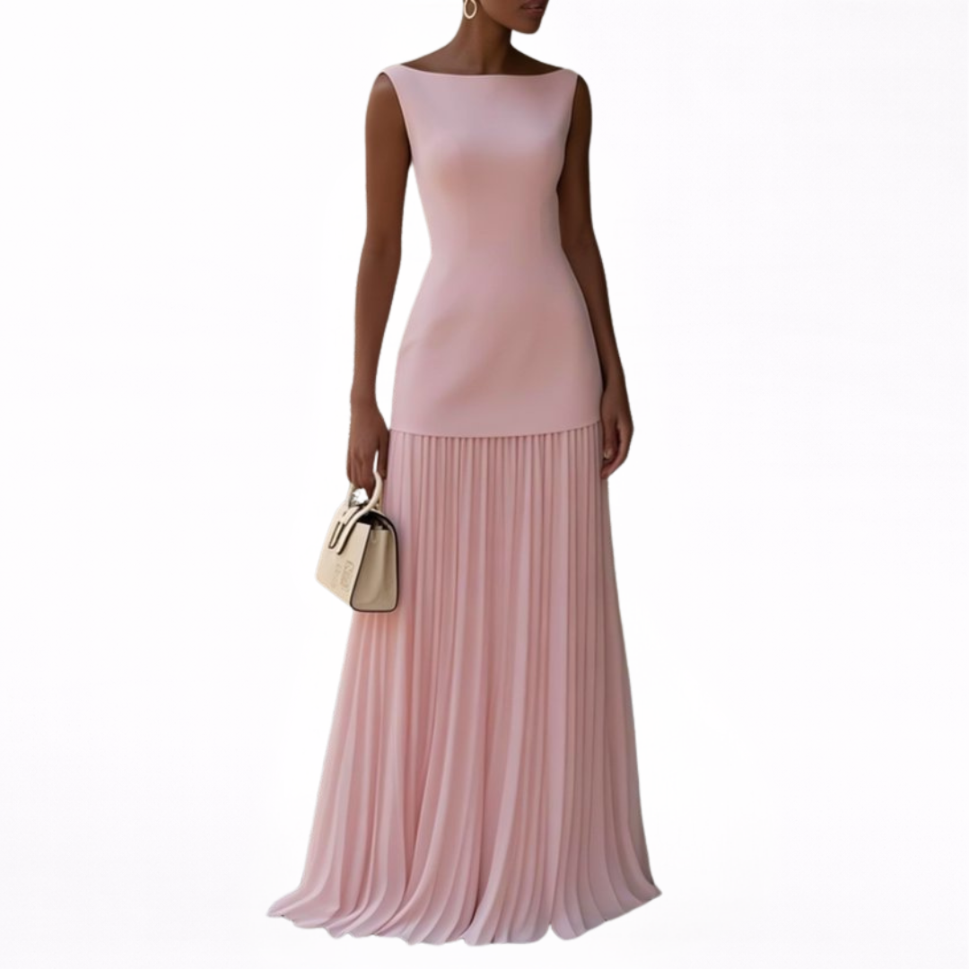 Celeste | Maxi Vestido Plisado