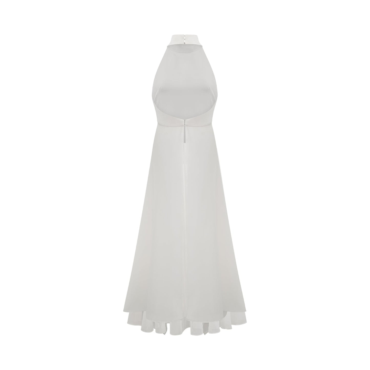 Inés | Vestido Largo de Capas con Cuello Halter