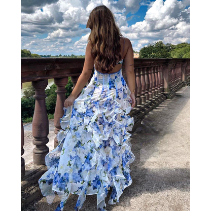 Valentina | Vestido Volantes Floral Vibrante