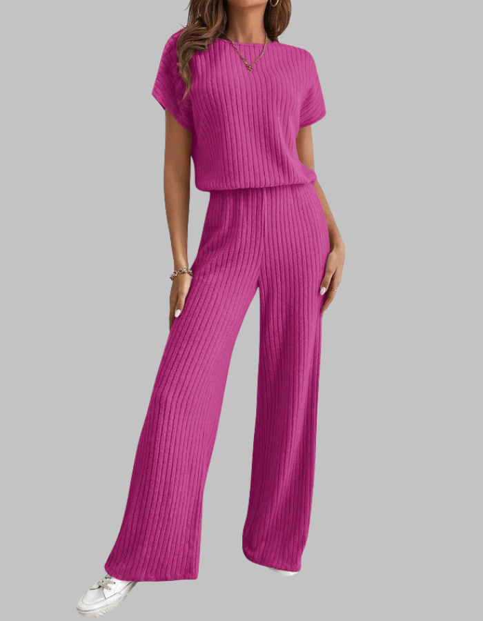 Maggie | Conjunto Casual de Top de Manga Corta y Pantalones