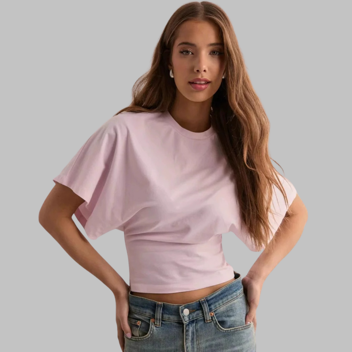 Razi | Camiseta Casual Ajustada de Media Manga con Cuello Redondo