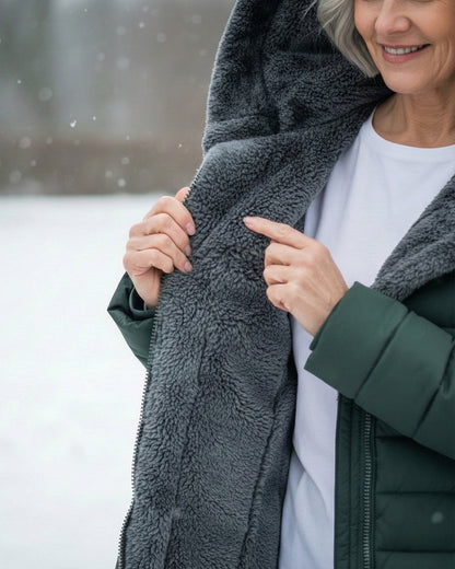 Clara | Abrigo de Invierno con Forro Polar y Silueta en Línea A