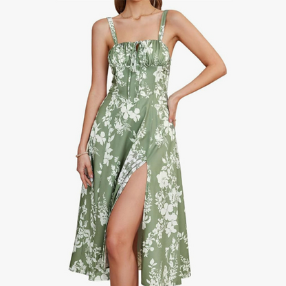 Ariellou | Vestido Midi Escote Cuadrado