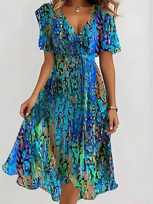 Lavina | Vestido Midi Boho Vibrante