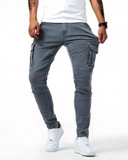 Marino | Pantalones Cargo Elásticos