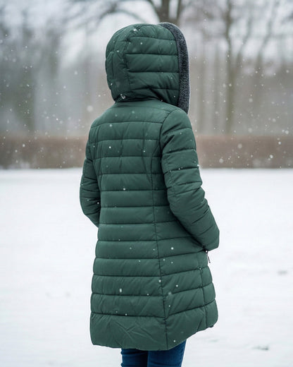 Clara | Abrigo de Invierno con Forro Polar y Silueta en Línea A