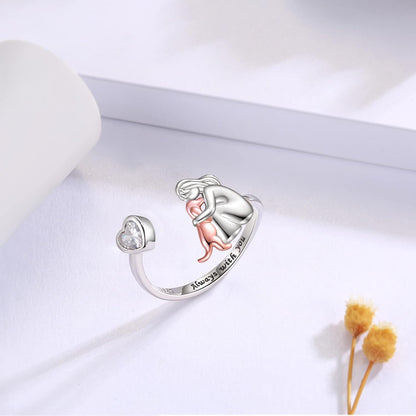 Anne | Anillo con Icono de Perro (Rosa)