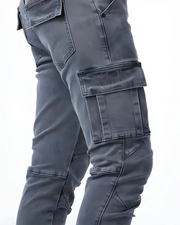 Marino | Pantalones Cargo Elásticos