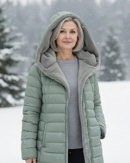 Clara | Abrigo de Invierno con Forro Polar y Silueta en Línea A