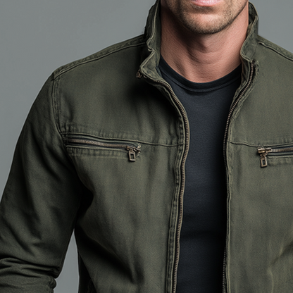Dario | Chaqueta Vintage Algodón con Cremallera