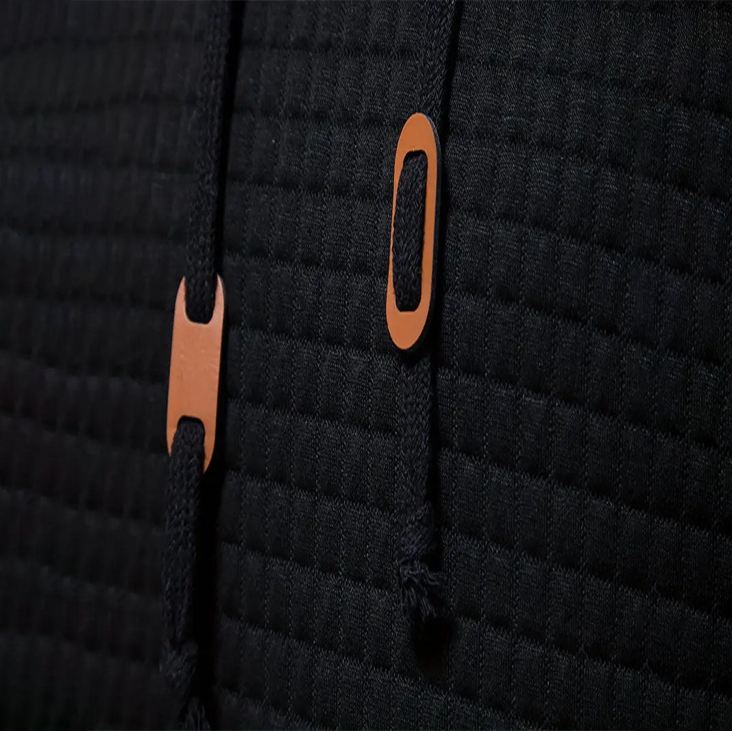 Anthony | Sudadera de manga larga con capucha acolchada waffle