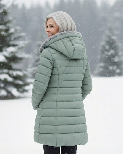 Clara | Abrigo de Invierno con Forro Polar y Silueta en Línea A