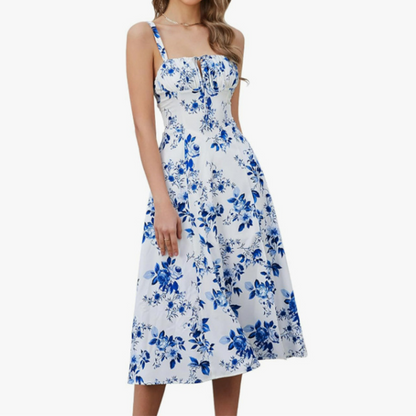 Ariellou | Vestido Midi Escote Cuadrado