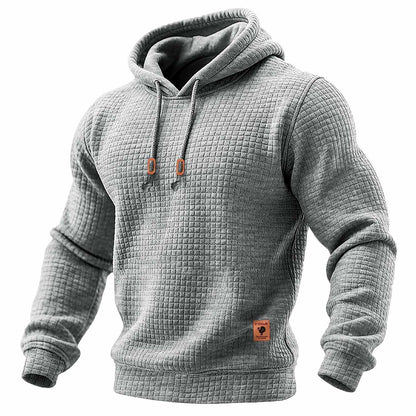 Anthony | Sudadera de manga larga con capucha acolchada waffle