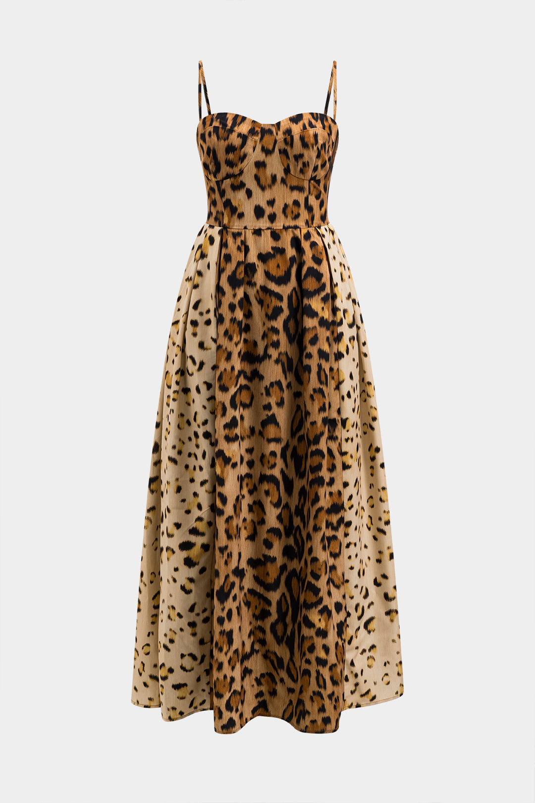Bianca | Vestido Midi Audaz con Estampado de Leopardo