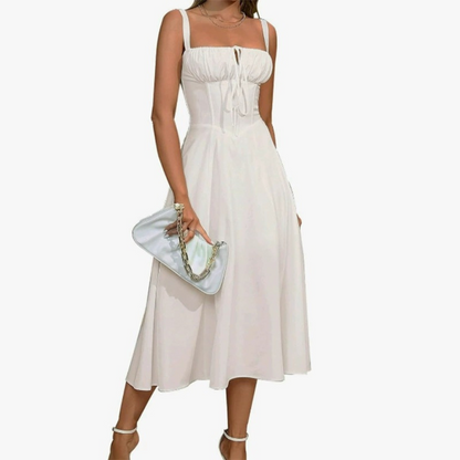 Ariellou | Vestido Midi Escote Cuadrado