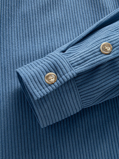 Sudadera con Capucha de Pana de Contraste