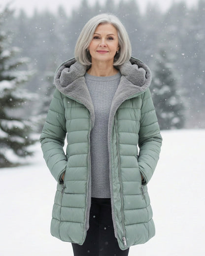 Clara | Abrigo de Invierno con Forro Polar y Silueta en Línea A