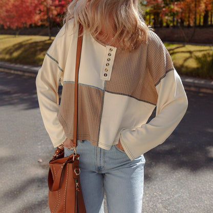 Almée | Jersey Patchwork con Cuello Redondo