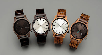 Elias | Reloj Madera Nogal Cuarzo