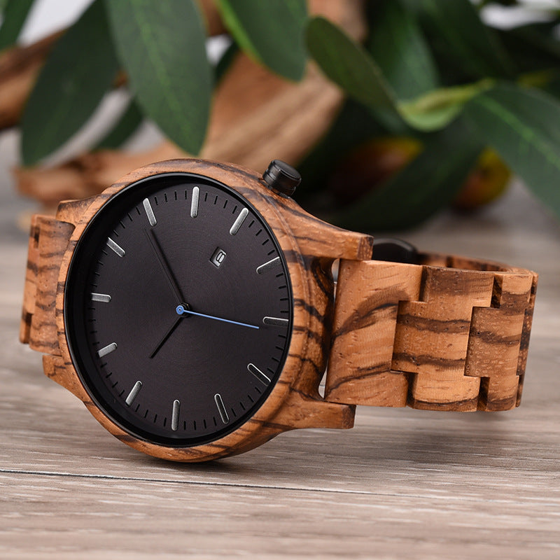 Elias | Reloj Madera Nogal Cuarzo
