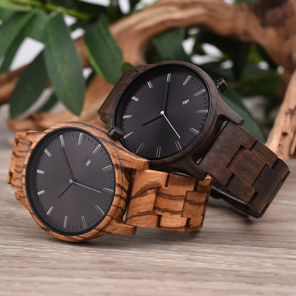 Elias | Reloj Madera Nogal Cuarzo