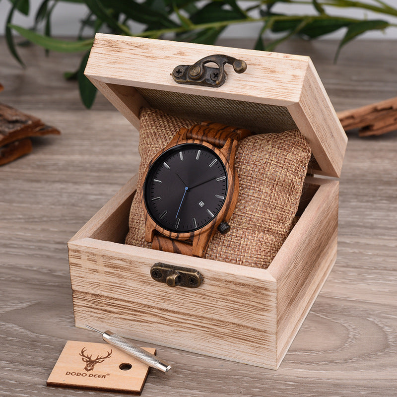 Elias | Reloj Madera Nogal Cuarzo
