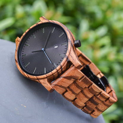 Elias | Reloj Madera Nogal Cuarzo