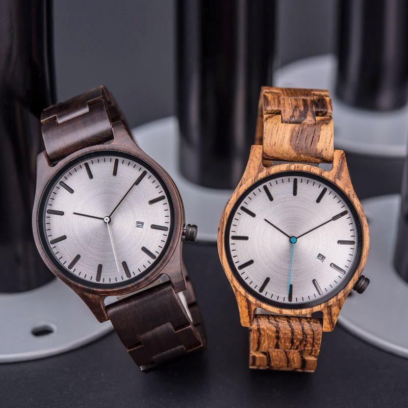 Elias | Reloj Madera Nogal Cuarzo