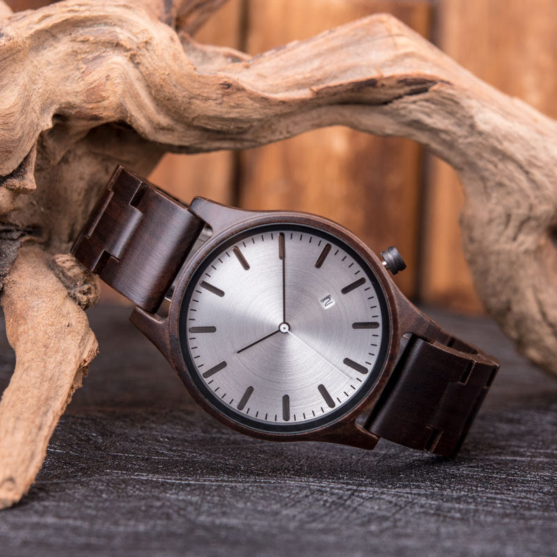 Elias | Reloj Madera Nogal Cuarzo