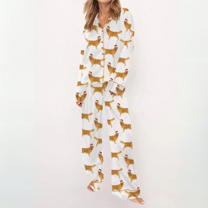 Sylia | Conjunto de Pijama con Top de Botones Estampado