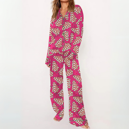Sylia | Conjunto de Pijama con Top de Botones Estampado