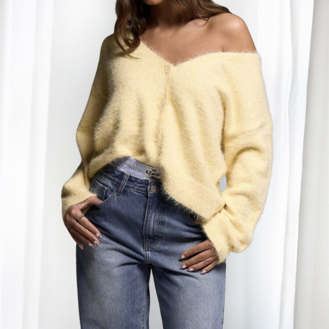 Quincy | Cárdigan Angorina Fluido