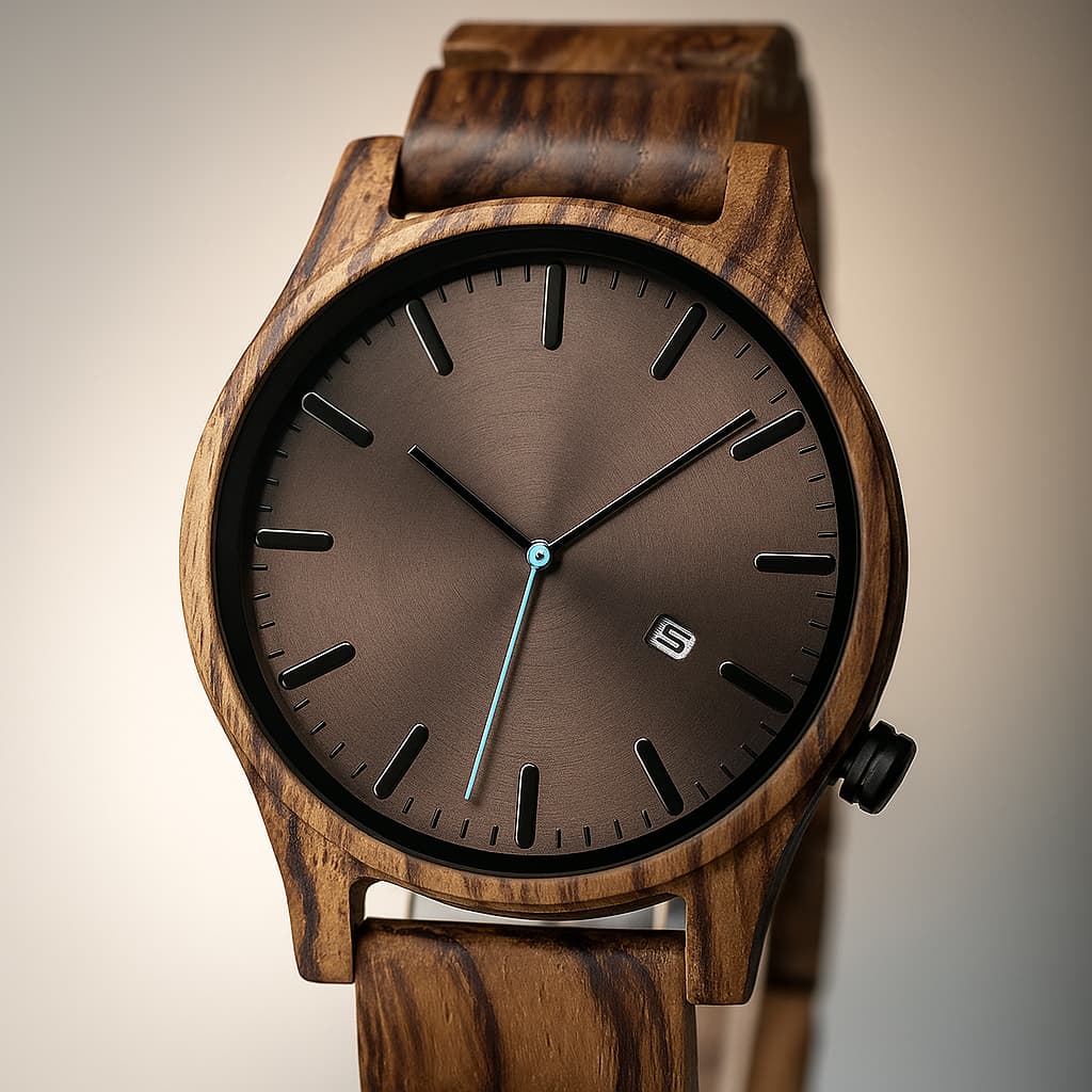 Elias | Reloj Madera Nogal Cuarzo