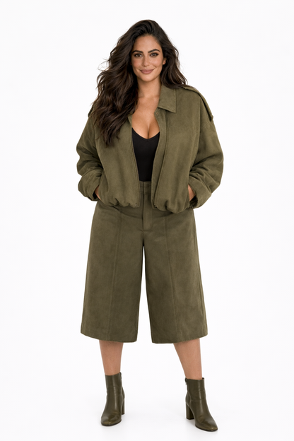 Carolina | Pantalón Oversized Estilo Ante