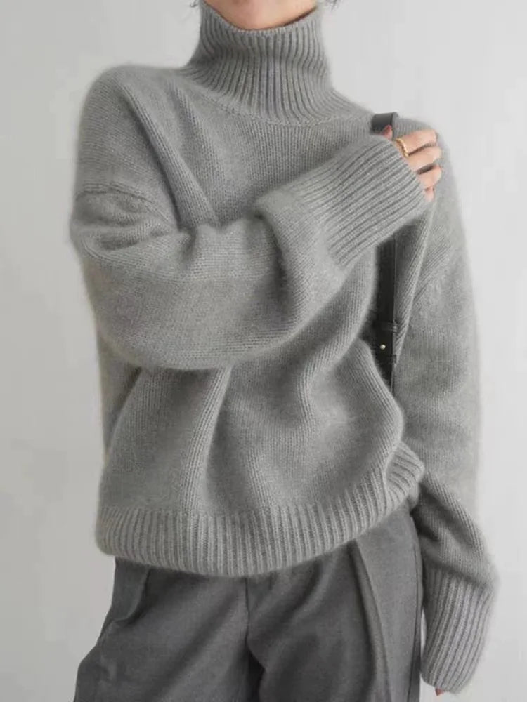 Mia | Jersey de Cuello Alto de Cachemira