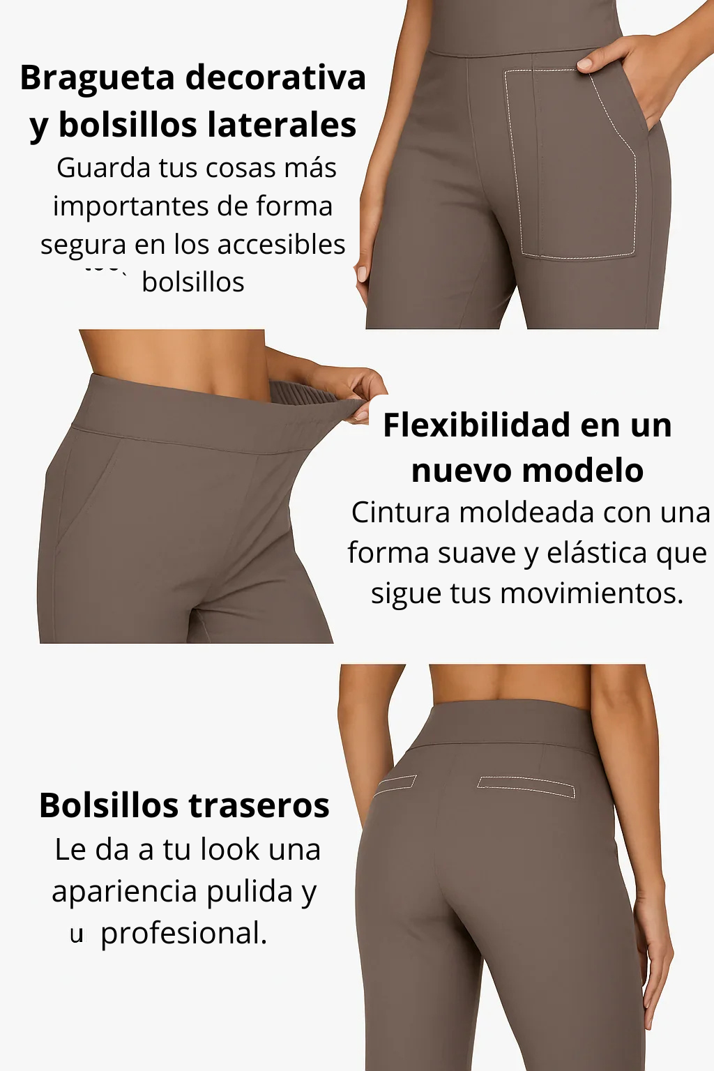 Clara | Pantalón Elástico de Talle Alto