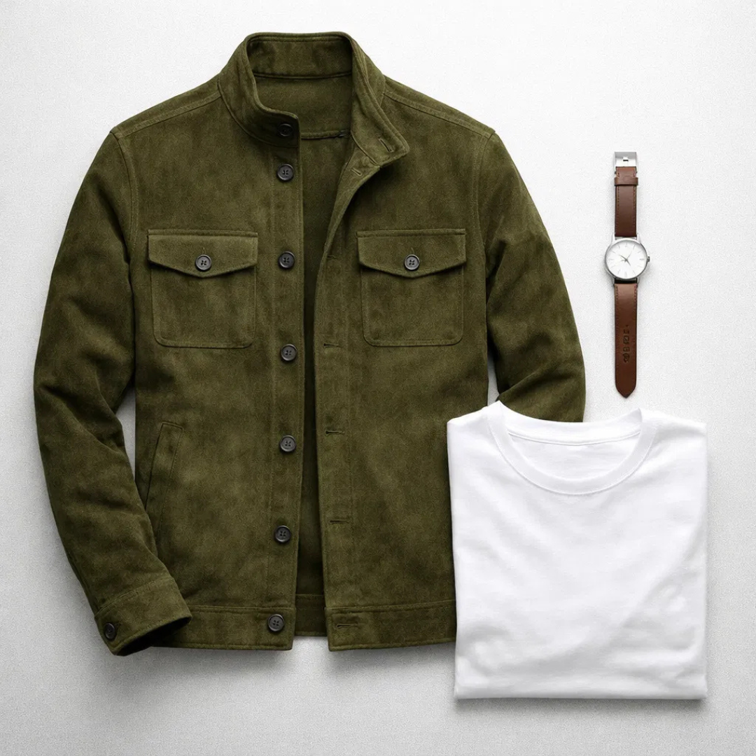 Mateo | Chaqueta Militar Estilo Ante