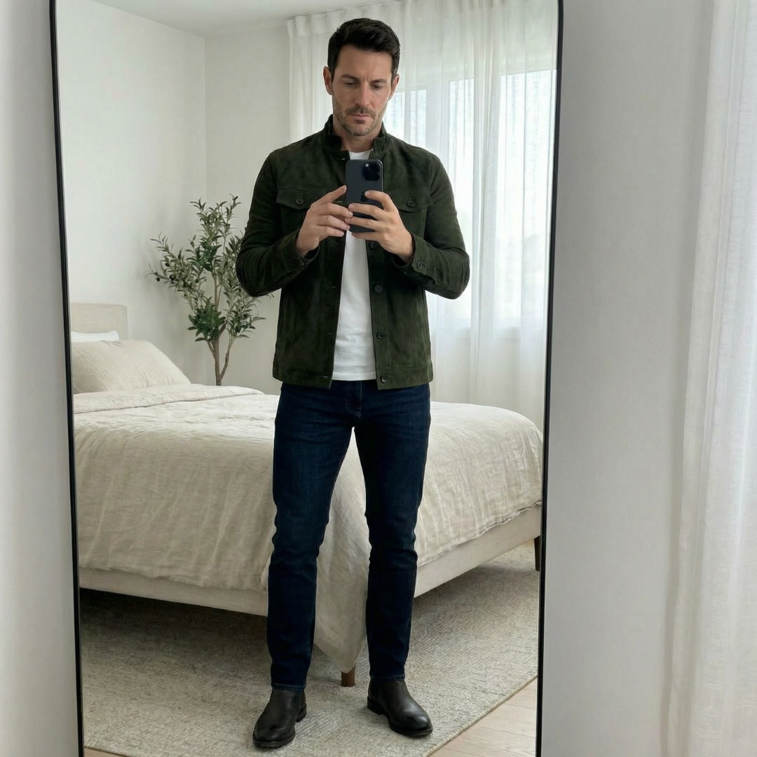 Mateo | Chaqueta Militar Estilo Ante