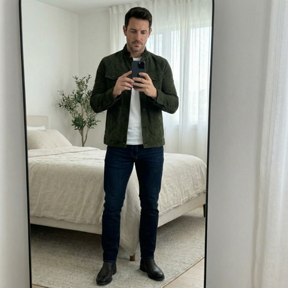 Mateo | Chaqueta Militar Estilo Ante