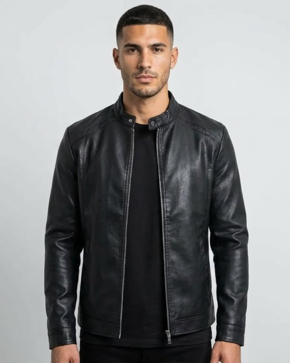 Alonso | Chaqueta Piel Cuello Alto